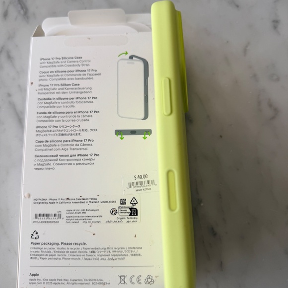 Neon yellow Protective iPhone 17 Pro Max Case - Picture 7 of 7